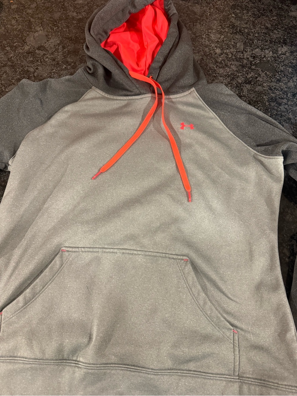 Under Armour women’s Gray Hoodie with Bright orange Accents
